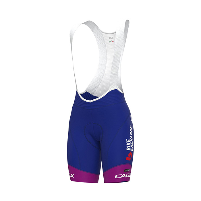 2022 Fietskleding Vrouw Bike Exchange Blauw Violet Korte Mouwen en Koersbroek